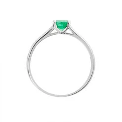 Bague Crista Or Blanc Emeraude Et Diamant -Bijouterie Pas Chère B3DFBEV175 view2