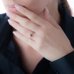 Bague Anja Or Blanc Quartz Et Diamant -Bijouterie Pas Chère B3DFBQM212 model0