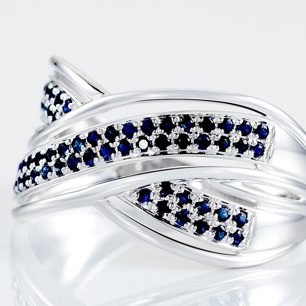 Bague Or Blanc Mauraine Saphirs 4 Bague Or Blanc Mauraine Saphirs – Image 4
