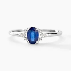 Bague Or Blanc Marie Saphir Diamants