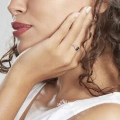 Bague Or Blanc Marie Saphir Diamants -Bijouterie Pas Chère B3DFBSB02Q model0