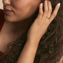 Bague Cassie Or Blanc Saphir Et Diamant -Bijouterie Pas Chère B3DFBSB467 model1