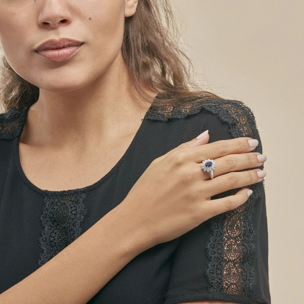 Bague Ivan Or Blanc Saphir Et Diamant 5 Bague Ivan Or Blanc Saphir Et Diamant – Image 5