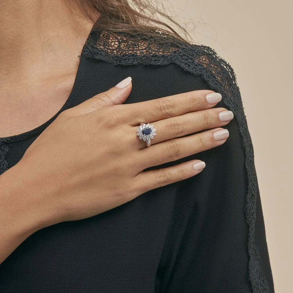 Bague Ivan Or Blanc Saphir Et Diamant 6 Bague Ivan Or Blanc Saphir Et Diamant – Image 6