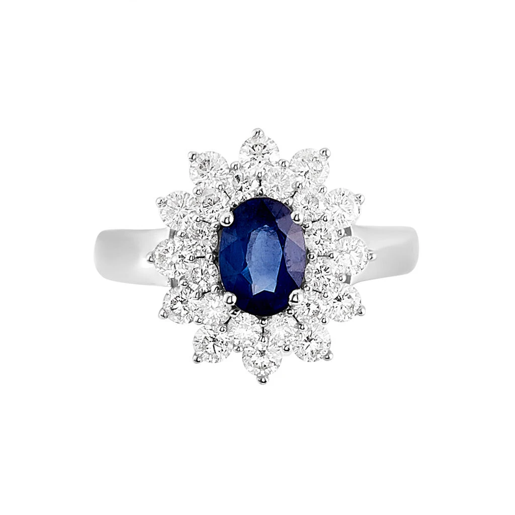 Bague Ivan Or Blanc Saphir Et Diamant 2 Bague Ivan Or Blanc Saphir Et Diamant – Image 2