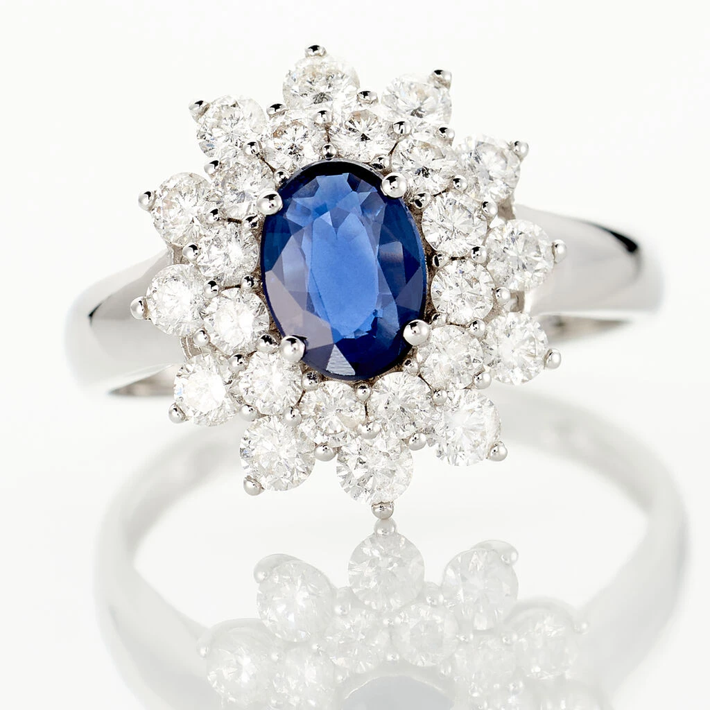 Bague Ivan Or Blanc Saphir Et Diamant 4 Bague Ivan Or Blanc Saphir Et Diamant – Image 4