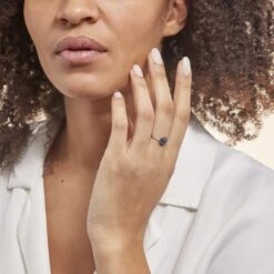 Bague Leona Or Blanc Saphir Diamant -Bijouterie Pas Chère B3DFBSB601 model0