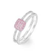 Bague Aude Or Blanc Saphir Et Diamant