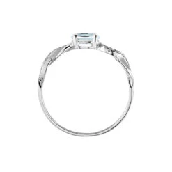 Bague Iliona Or Blanc Topaze Et Oxyde De Zirconium -Bijouterie Pas Chère B3DFBTB114 view2