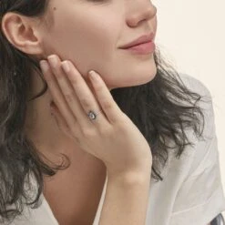 Bague Kenza Or Blanc Topaze Et Saphir Et Diamant -Bijouterie Pas Chère B3DFBTB565 model0