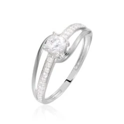 Bague Armelle Or Blanc Oxyde
