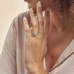 Bague Or Blanc Morganenn Oxyde -Bijouterie Pas Chère B3DFBZW0QL model1