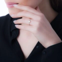 Bague Ornelle Or Blanc Oxyde De Zirconium -Bijouterie Pas Chère B3DFBZW432 model0