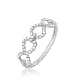 Bague Or Blanc Oxyde De Zirconium