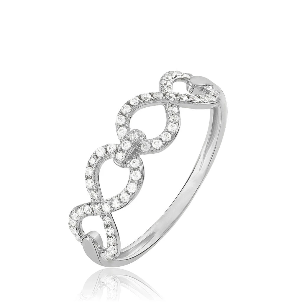 Bague Or Blanc Oxyde De Zirconium 1 Bague Or Blanc Oxyde De Zirconium