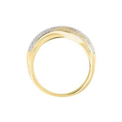 Bague Elodea Or Jaune Diamant -Bijouterie Pas Chère B3DFJDW04J view2