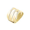 Bague Catharine 3 Rangs Or Jaune Diamant