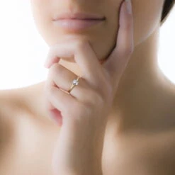 Bague Lily Or Jaune Emeraude -Bijouterie Pas Chère B3DFJEV326 model0