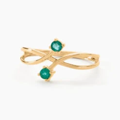 Bague Ruqaya Or Jaune Emeraude