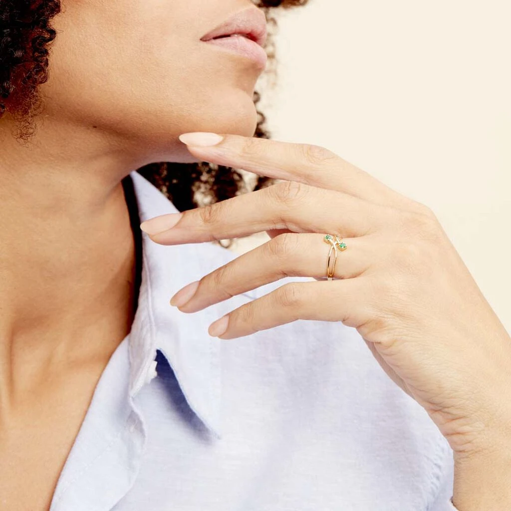 Bague Ruqaya Or Jaune Emeraude 5 Bague Ruqaya Or Jaune Emeraude – Image 5