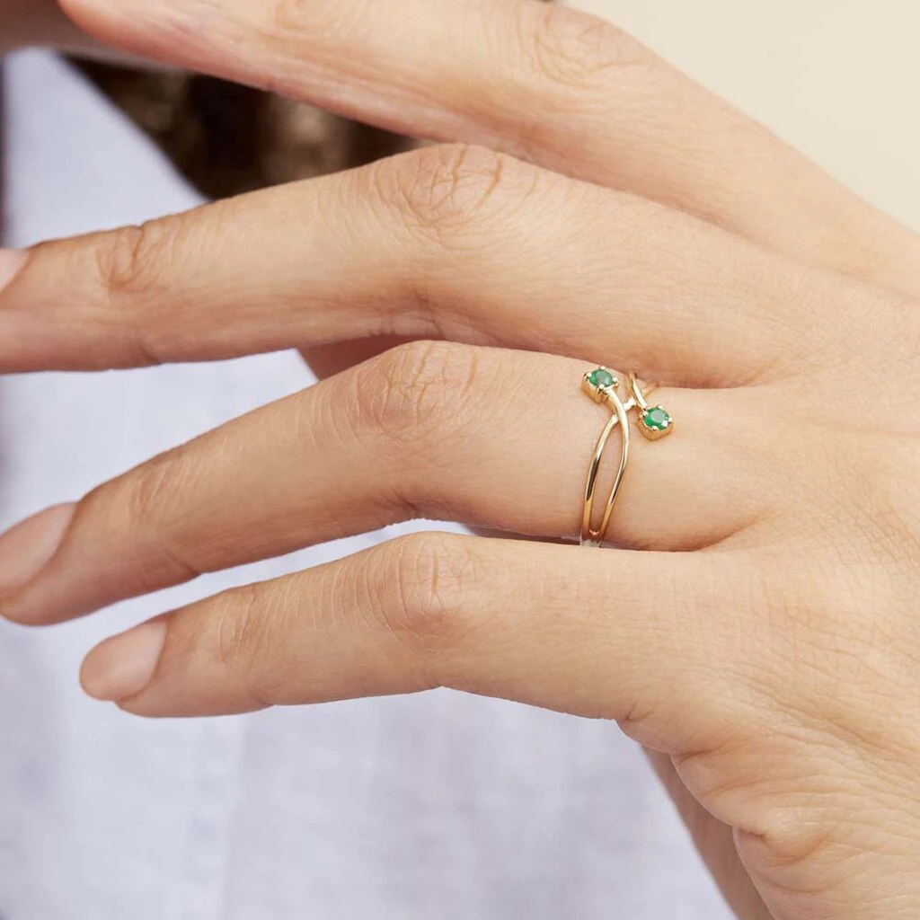 Bague Ruqaya Or Jaune Emeraude 6 Bague Ruqaya Or Jaune Emeraude – Image 6