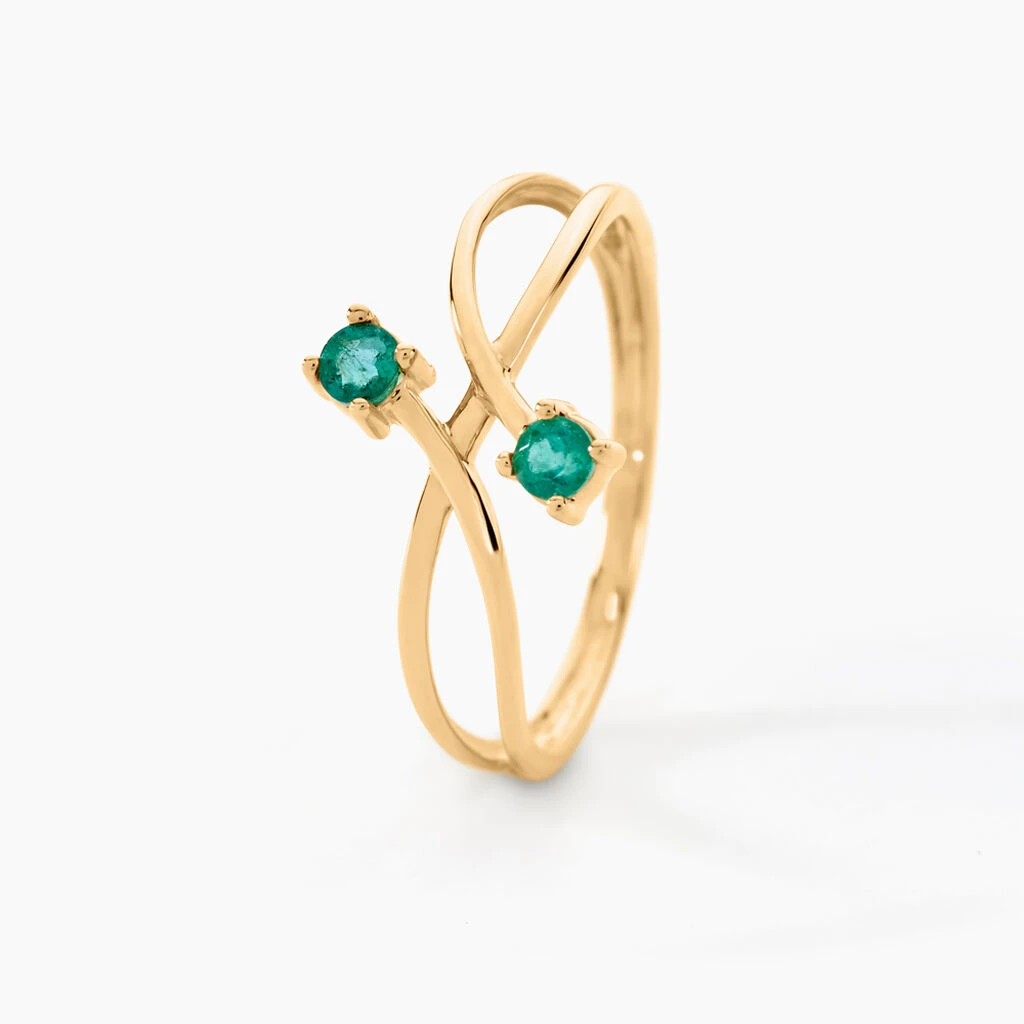Bague Ruqaya Or Jaune Emeraude 2 Bague Ruqaya Or Jaune Emeraude – Image 2