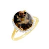 Bague Anna Or Jaune Quartz Et Oxyde De Zirconium