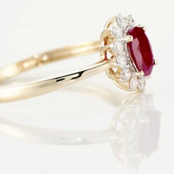 Bague Vladimir Or Jaune Rubis Et Diamant -Bijouterie Pas Chère B3DFJRR300 view3