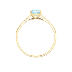 Bague Solitaire Crista Or Jaune Topaze Et Oxyde -Bijouterie Pas Chère B3DFJT4553 view2