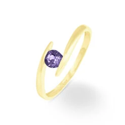 Bague Tiphaine Or Jaune Amethyste
