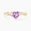 Bague Clothilde Or Jaune Amethyste Et Oxyde De Zirconium