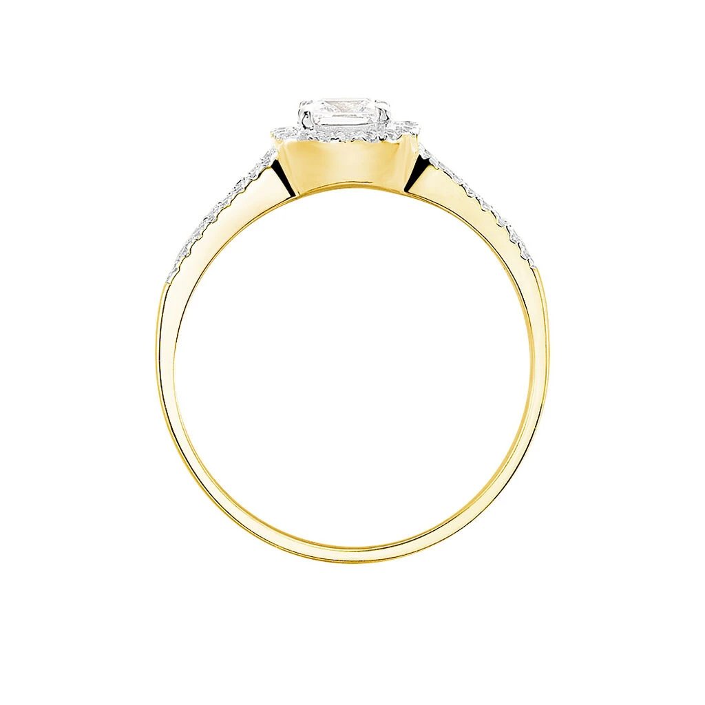 Bague Solitaire Cillian Or Jaune Oxyde De Zirconium 3 Bague Solitaire Cillian Or Jaune Oxyde De Zirconium – Image 3