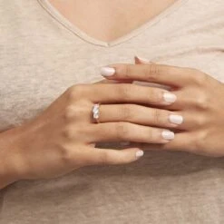 Bague Caitlin Or Jaune Oxyde De Zirconium -Bijouterie Pas Chère B3DFJZW2H0 model0