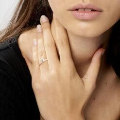 Bague Monelle Or Jaune Oxyde De Zirconium -Bijouterie Pas Chère B3DFJZW574 model0