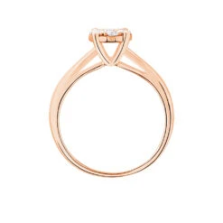 Bague Solitaire Collection Grace Or Rose Diamant -Bijouterie Pas Chère B3DFRDW1AB view2