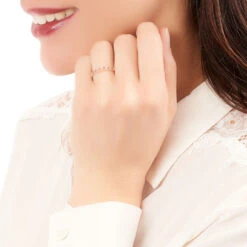 Bague Liona Or Rose Diamant -Bijouterie Pas Chère B3DFRDW2UV model0