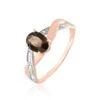 Bague Candice Or Rose Quartz