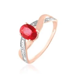 Bague Candice Or Rose Rubis