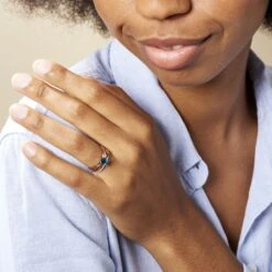 Bague Sare Or Rose Topaze Et Oxyde De Zirconium -Bijouterie Pas Chère B3DFRT5513 model0