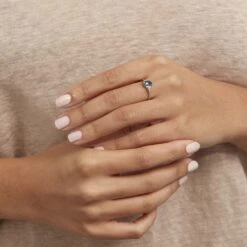 Bague Mathilde Or Rose Topaze Et Oxyde De Zirconium -Bijouterie Pas Chère B3DFRT5649 model1