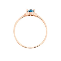 Bague Mathilde Or Rose Topaze Et Oxyde De Zirconium -Bijouterie Pas Chère B3DFRT5649 view2