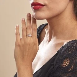 Bague Garine Or Rose Oxyde De Zirconium -Bijouterie Pas Chère B3DFRZW01R model0