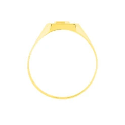 Chevalière Tonneau 1 Initiale Or Jaune -Bijouterie Pas Chère B3HMJW0114 view2