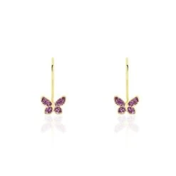 Boucles D'oreilles Pendantes Or Jaune Alyssia