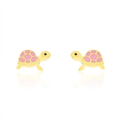Boucles D'oreilles Puces Cali Tortue Or Jaune