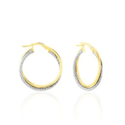 Créoles Maelia Or Bicolore