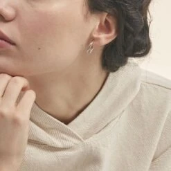 Créoles Maelia Or Bicolore -Bijouterie Pas Chère B3OF2W0254 model0