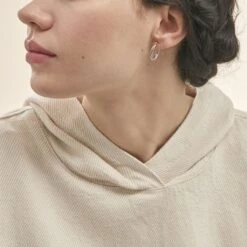 Créoles Maelia Or Bicolore -Bijouterie Pas Chère B3OF2W0254 model1