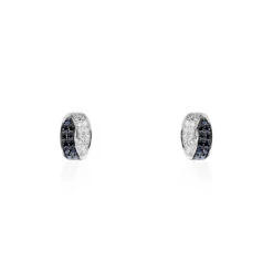 Boucles D'oreilles Puces Urania Or Blanc Diamant