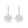 Boucles D'oreilles Pendantes Italane Or Blanc Diamant